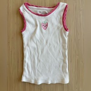 Garanimals toddlers girls 4t white and pink strawberry tanktop
